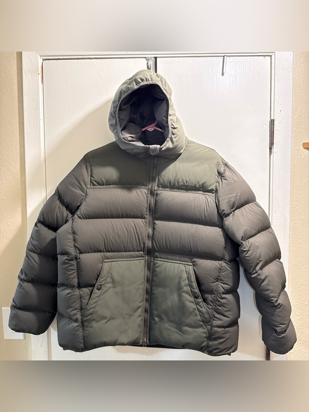 Filson Olive Green Quilted Jacket Accent down feather